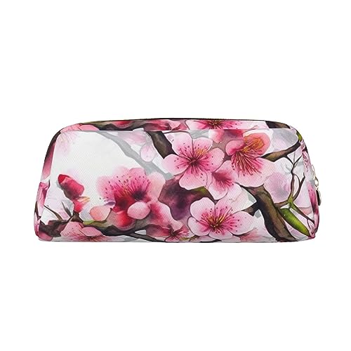 Kururi Kirschblüte Aquarell Druck Bleistift Fall Tragbare Reise Make-up Tasche Stift Beutel Organizer Box Für Bürobedarf Reise, gold, Einheitsgröße von Kururi