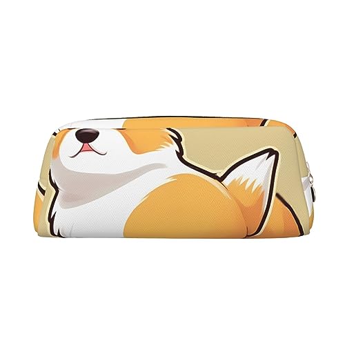 Kururi Nette Corgi Butt Print Bleistift Fall Tragbare Reise Make-up Tasche Stift Beutel Organizer Box Für Bürobedarf Reise, gold, Einheitsgröße von Kururi