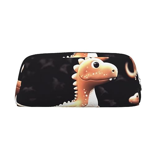 Kururi Nette Dinosaurier Drucken Bleistift Fall Tragbare Reise Make-up Tasche Stift Beutel Organizer Box Für Bürobedarf Reise, silber, Einheitsgröße von Kururi