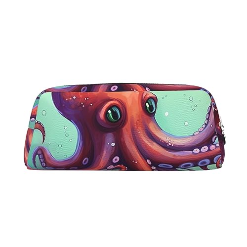 Kururi Nette Octopus Print Bleistift Fall Tragbare Reise Make-up Tasche Stift Beutel Organizer Box Für Bürobedarf Reise, silber, Einheitsgröße von Kururi