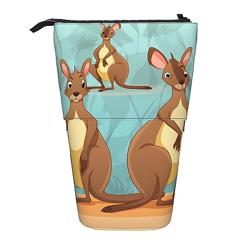 Lustig Für Känguru Zoo Drucken Bleistift Beutel Stehen Bis Bleistift Fall Dauerhafte Teleskop Stift Tasche Make-up Tasche Für Bürobedarf, Schwarz , Einheitsgröße, Modern Lustig Für Känguru Zoo Drucken Bleistift Beutel Stehen Bis Bleistift Fall Dauerhafte Teleskop Stift Tasche Make-up Tasche Für Bürobedarf, Schwarz , Einheitsgröße, Modern von Kururi