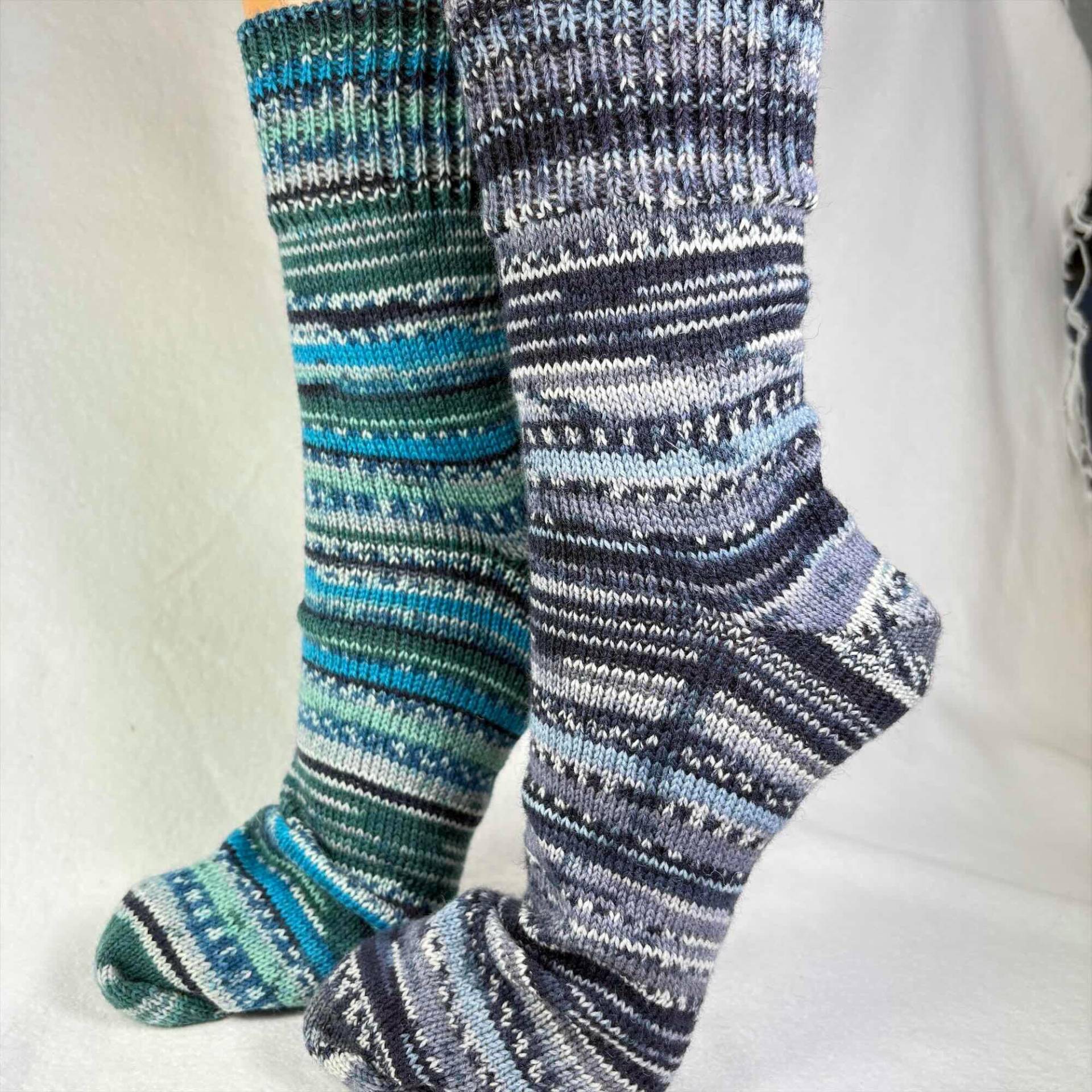Selbst Gestrickte Socken, Wollsocken Strümpfe Stricksocken Sockis Sofasocken Kuschelwollesocken von KuschelWolle