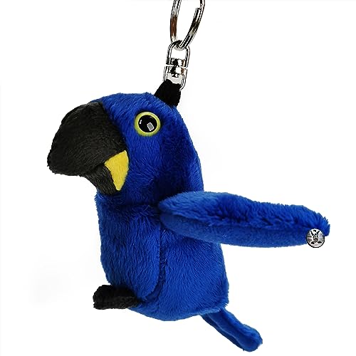 Hyazinth-Ara Schlüsselanhänger Papagei blau Vogel Plüsch Kuscheltier Anhänger RIO von Kuscheltiere.biz