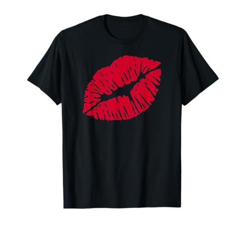 Kuss Shop Damen T-Shirt Schwarz Kuss Lippen Motiv Klassisches T-Shirt mit Kuss-Motiv Kurzarm Unisex-Erwachsene Small Kuss Shop Damen T-Shirt Schwarz Kuss Lippen Motiv Klassisches T-Shirt mit Kuss-Motiv Kurzarm Unisex-Erwachsene Small von Kuss Shop