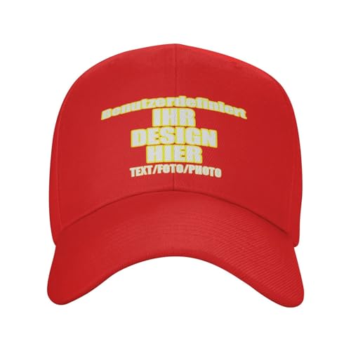 Kustima Basecap personalisiert Kappe personalisierte für Männer & Frauen |mit Foto/Logo/Text | Verstellbare Schirmmütze selbst gestalten | Mesh Cap Baseball Caps Herren Damen von Kustima