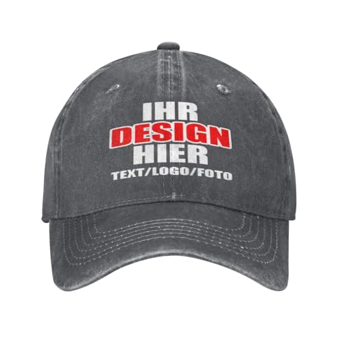 Kustima Basecap personalisiert mit Foto/Logo/Text, Baseball Cap selbst gestalten Verstellbare Trucker-Kappe personalisierte als Geschenk,Mesh Caps Männer Frauen,Snapback Schildkappe Herren Damen von Kustima