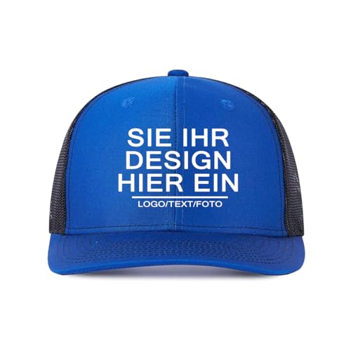 Kustima Basecap personalisiert mit Foto/Logo/Text, Baseball Cap selbst gestalten Verstellbare Trucker-Kappe personalisierte als Geschenk,Mesh Caps Männer Frauen,Snapback Schildkappe Herren Damen von Kustima