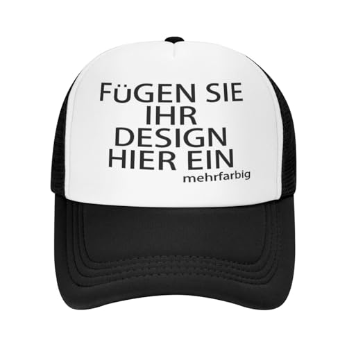 Kustima Basecap personalisiert mit Foto/Logo/Text, Baseball Cap selbst gestalten Verstellbare Trucker-Kappe personalisierte als Geschenk,Mesh Caps Männer Frauen,Snapback Schildkappe Herren Damen von Kustima