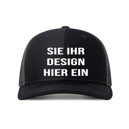 Kustima Basecap personalisiert mit Foto/Logo/Text,Baseball Cap selbst gestalten,Trucker Caps für Männer & Frauen,personalisierte Kappe mit Namen,Mesh Cap verstellbar Schwarz von Kustima