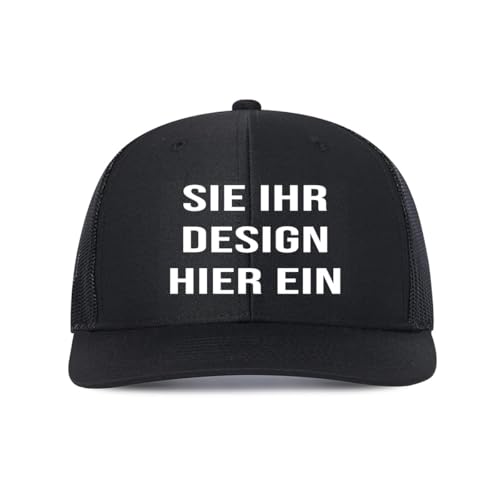 Kustima Basecap personalisiert mit Foto/Logo/Text,Baseball Cap selbst gestalten,Trucker Caps für Männer & Frauen,personalisierte Kappe mit Namen,Mesh Cap verstellbar Schwarz von Kustima