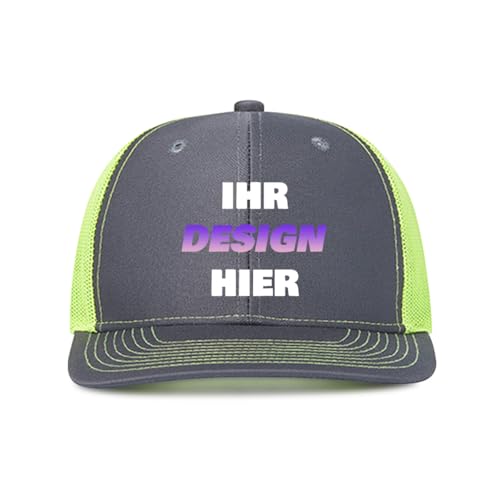 Kustima Basecap personalisiert mit Foto/Logo/Text,Kappe selbst gestalten mit Ihrem Logo,Unisex Trucker-Kappe Mesh Cap personalisierte,Verstellbare Baseball Caps für Männer & Frauen Schwarz von Kustima