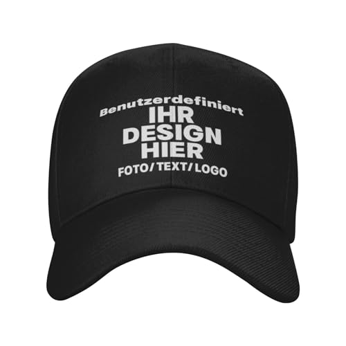 Kustima Basecap personalisiert mit Foto/Logo/Text,Klassische Trucker-selbst gestalten Kappe personalisiertes Baseball Cap für Männer Frauen,Mesh Caps Verstellbar Herren Damen von Kustima