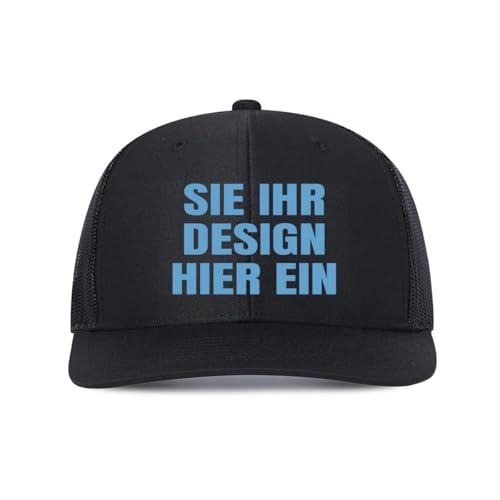 Kustima Basecap personalisiert mit Foto/Logo/Text,Klassische Trucker-selbst gestalten Kappe personalisiertes Baseball Cap für Männer Frauen,Mesh Caps Verstellbar Herren Damen von Kustima