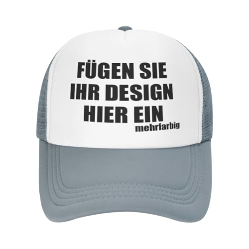 Kustima Basecap personalisiert mit Foto/Logo/Text,Trucker Cap Mesh-Kappe personalisierte selbst gestalten,Verstellbare Baseball Caps für Männer Frauen,Unisex Dad Cap Schwarz von Kustima