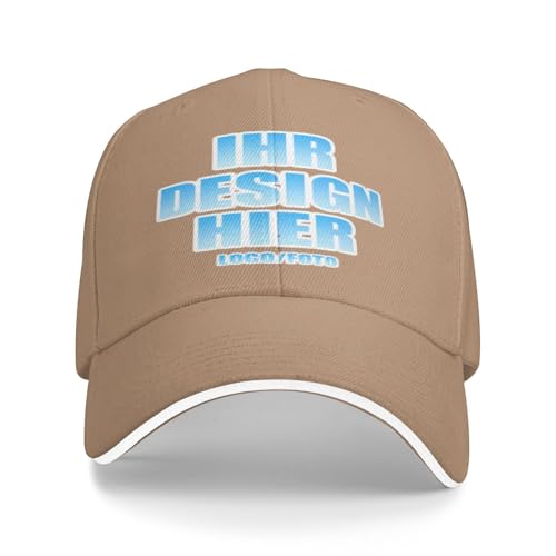Kustima Basecap personalisiert mit Foto/Logo/Text,Trucker Cap Mesh-Kappe personalisierte selbst gestalten,Verstellbare Baseball Caps für Männer Frauen,Unisex Dad Cap Schwarz von Kustima