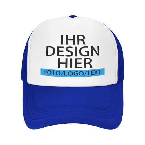 Kustima Basecap personalisiert mit Foto/Logo/Text | selbst gestalten | Kappe personalisiertes Baseball Cap | Trucker Caps Herren Damen in großen Mengen | Mesh Cap für Männer Frauen von Kustima