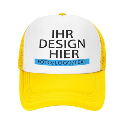 Kustima Basecap personalisiert mit Foto/Logo/Text | selbst gestalten | Kappe personalisiertes Baseball Cap | Trucker Caps Herren Damen in großen Mengen | Mesh Cap für Männer Frauen von Kustima