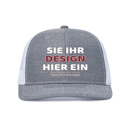 Kustima Basecap personalisiert mit Foto/Logo/Text | selbst gestalten | Kappe personalisiertes Baseball Cap | Trucker Caps Herren Damen in großen Mengen | Mesh Cap für Männer Frauen von Kustima