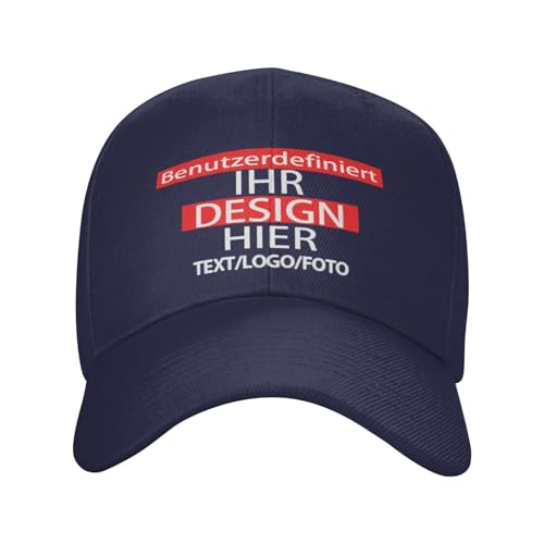 Kustima Basecap personalisiert mit Foto/Logo/Text | selbst gestalten | Kappe personalisiertes Baseball Cap | Trucker Caps Herren Damen in großen Mengen | Mesh Cap für Männer Frauen von Kustima