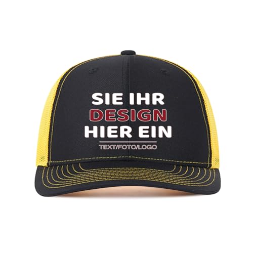 Kustima Basecap personalisiert mit Foto/Logo/Text | selbst gestalten | Kappe personalisiertes Baseball Cap | Trucker Caps Herren Damen in großen Mengen | Mesh Cap für Männer Frauen von Kustima