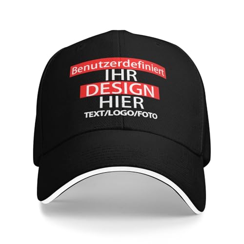 Kustima Basecap personalisiert mit Foto/Logo/Text | selbst gestalten | Kappe personalisiertes Baseball Cap | Trucker Caps Herren Damen in großen Mengen | Mesh Cap für Männer Frauen von Kustima