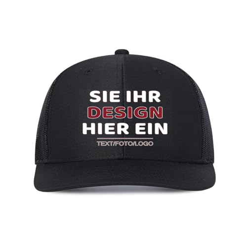 Kustima Basecap personalisiert mit Foto/Logo/Text | selbst gestalten | Kappe personalisiertes Baseball Cap | Trucker Caps Herren Damen in großen Mengen | Mesh Cap für Männer Frauen von Kustima