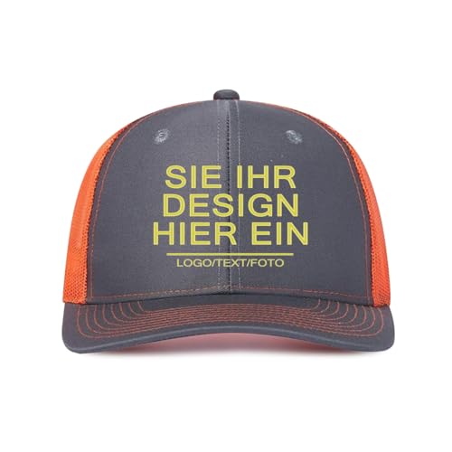 Kustima Basecap personalisiert selbst gestalten Kappe für Männer & Frauen | personalisierte Schirmmütze mit Foto/Logo/Text | Verstellbare | Mesh Caps Baseball Cap Herren Damen von Kustima