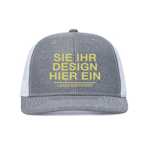 Kustima Basecap personalisiert selbst gestalten Kappe für Männer & Frauen | personalisierte Schirmmütze mit Foto/Logo/Text | Verstellbare | Mesh Caps Baseball Cap Herren Damen von Kustima