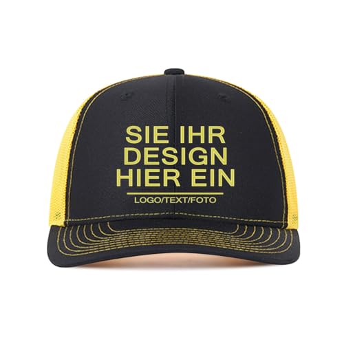 Kustima Basecap personalisiert selbst gestalten Kappe für Männer & Frauen | personalisierte Schirmmütze mit Foto/Logo/Text | Verstellbare | Mesh Caps Baseball Cap Herren Damen von Kustima