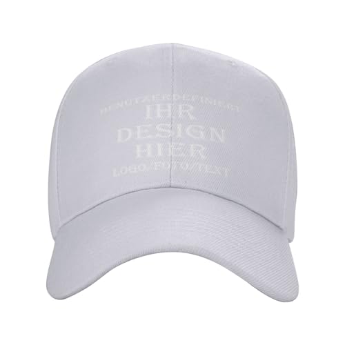 Kustima Basecap personalisiert selbst gestalten Kappe für Männer & Frauen | personalisierte Schirmmütze mit Foto/Logo/Text | Verstellbare | Mesh Caps Baseball Cap Herren Damen von Kustima