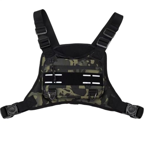 Kustimantu Brustpaket für Männer, Männer Chest Bag,Brusttraining Weste Beutelgabeless - Multifunktionales Laufpack, verstellbare Outdoor-Sportzubehör für Wandern, Training, Training von Kustimantu
