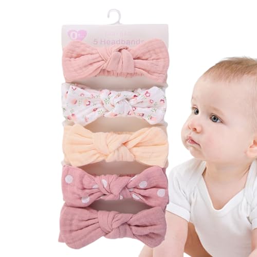 Kustimantu Die Kopfbänder für Babys und Mädchen, Stirnbänder für Babys und Mädchen – Baby-Kuh-Haarband – Haarbänder mit Schleife, Beleuchtungszubehör mit elastischem Kopf von Kustimantu