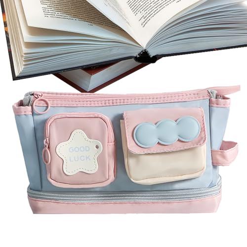 Kustimantu Federmäppchen Tasche | Cartoon Schlampermäppchen Mit Reißverschluss - Aufbewahrungstasche Für Lineal Radiergummi Marker Notizzettel | Schulrucksack Teenager Kinder von Kustimantu