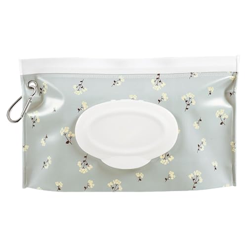 Kustimantu Feuchttuchtasche | Waschlappenhalter | Wiederaufladbarer Behälter, wasserdicht, tragbar, wiederverwendbar, für Kinderwagen, Auto und unterwegs, oder Mädchen, grau, Se référer au von Kustimantu