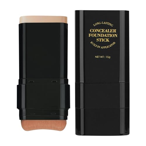 Kustimantu Foundation-Make-up, vollständige Abdeckung, Stick Foundation – 15 g Tragbares Concealer-Make-up mit doppeltem Kopf, langanhaltendes Gesicht für Mädchen von Kustimantu