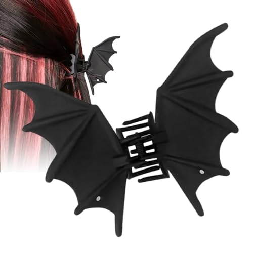 Kustimantu Gothic Haarspangen für Haar – Haarspangen in Fledermausflügelform, Halloween, Damen | Frisierzubehör für Damen, für Alltag, Reisen, Urlaub, Party, Abend von Kustimantu