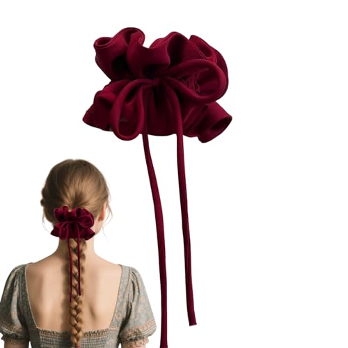 Kustimantu Haargummis - Dehnbare Scrunchies Mit Schleifen-Detail | Rutschfeste Pferdeschwanzhalter Weiche Gummiaccessoires Styling-Zubehör Für Mädchen Cheerleading von Kustimantu