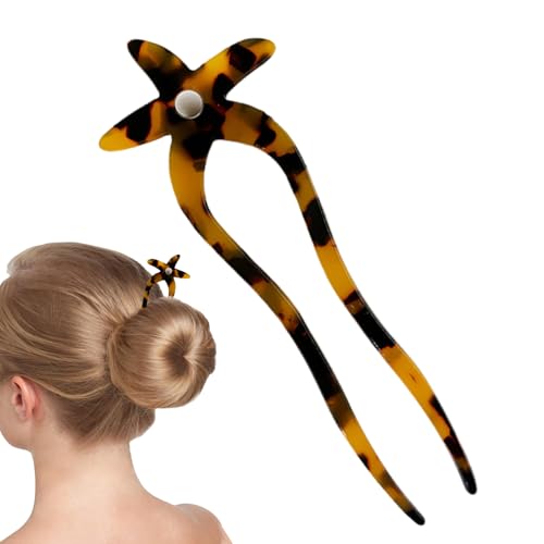 Kustimantu Haarnadel für U-förmige Haarnadeln | Vintage Starfish Fork Frauen Haarnadel | Mutter Freundin Elegant Headwear Clip für Muttertag von Kustimantu
