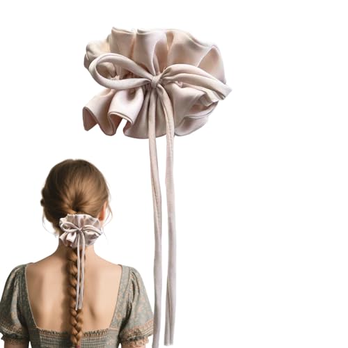 Kustimantu Haarspiralen Für Damen,Dehnbare Scrunchies Mit Schleifen-Detail - Rutschfeste Pferdeschwanzhalter Weiche Gummiaccessoires Styling-Zubehör Für Mädchen Cheerleading von Kustimantu