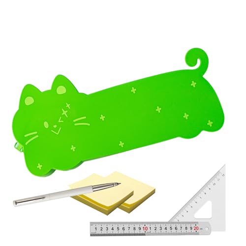Kustimantu Kleines Federmäppchen, Stiftehalter in Katzenform, Organizer | Silikon Organizer für Schule, Zuhause, grün, Se référer au descriptif, Siehe Beschreibung von Kustimantu