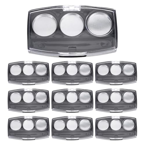 Kustimantu Leere Make-up-Palette, leere Make-up-Behälter – 10 x kompakte kompakte Lidschattenbehälter, kreativer Behälter für Lidschatten, Kosmetik-Aufbewahrungsbox von Kustimantu
