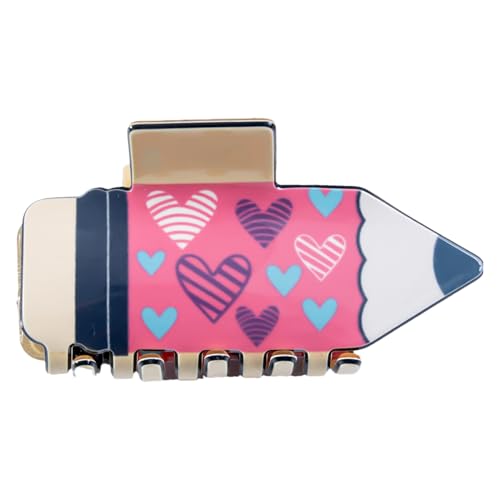 Kustimantu Lustige Krallen-Clips, Bleistift-Haarspange | Lustige Haarspangen für Frauen | Niedlicher Streifen für die in der Schule mit einem Stecker von Kustimantu