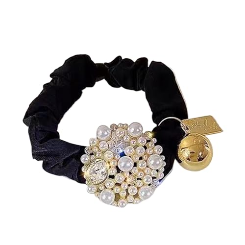 Kustimantu Perlenhaarborsten, elegante Schilde | Ziehen Sie den Pferdeschwanz, elastische Haarbänder – Pearl Ponytailletail Rope, unschädlich, für Frauen und Mädchen von Kustimantu