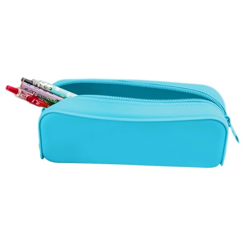 Kustimantu Silikon -Reißverschluss -Bleistiftbeutel, Silikon -Make -up -Tasche | Ästhetischer Speicherfallpensthalter,Silikon -Make -up -Pinselhaltertasche für Studenten, Kinder, Frauen, Erwachsene von Kustimantu
