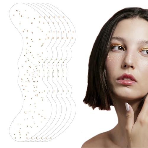 Kustimantu Sommersprossen-Patch Wasserdicht | 6 Stück Make-up-Patches für das Gesicht,Sommersprossen Aufkleber für Kostümpartys Musikfestivals Make-up Accessoires von Kustimantu