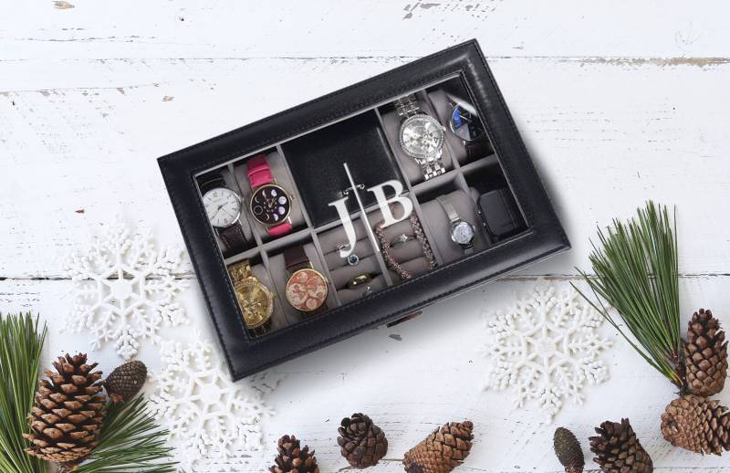 Männer Schmuckbox, Weihnachtsgeschenk Für Mann, Uhrenbox Geschenk Weihnachten, Organisation Box, Weihnachtsgeschenkideen Ihn, Monogramm Box von KustomProducts