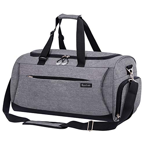 Kuston Sport Turnbeutel mit Schuhfach & Nasstasche Gym Duffel Bag Übernachtung Tasche für Damen und Herren von Kuston