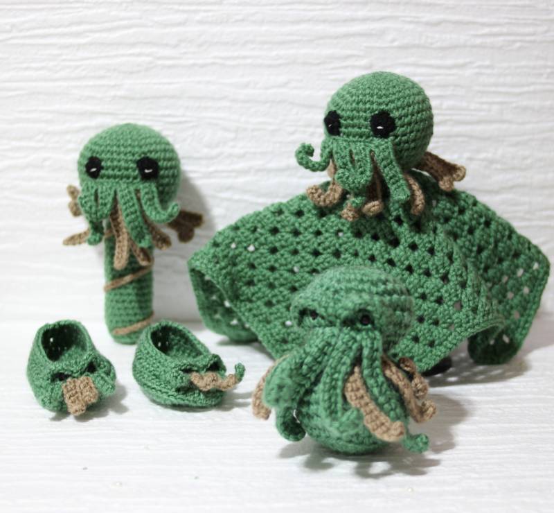 Muttergeschenk - Babydecke Cthulhu-Rassel Anhang Cthulhu-Decke Babyschuhe Fotoset Schutzdecke Liebesspielzeug von Kutuleras