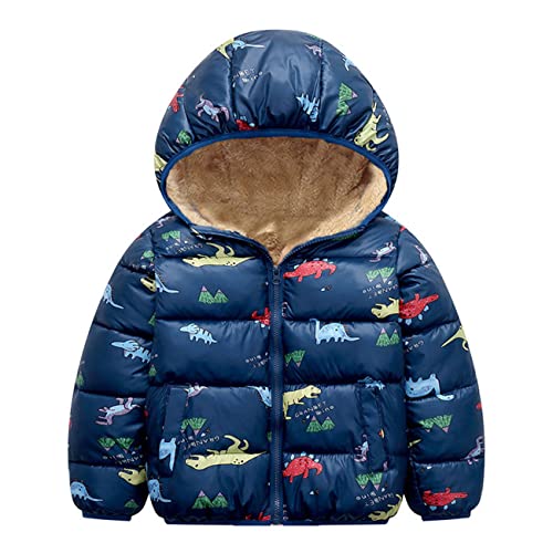 Kuukaas Baby Winterjacke mit Kapuze Wintermantel Jungen Gefüttert Steppjacke Baby Junge Baby Winterkleidung Navy blau 100 von Kuukaas