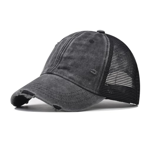 Kuukaas Basecap Herren Atmungsaktiv Baseball Cap Herren Damen Schwarz Baseballkappe Herren Sommer Retro Baseball Cap Herren mit Netz Kappe Herren Sommer Verstellbare von Kuukaas